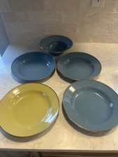 Rare Victoria and Richard Mackenzie Childs Ltd. set of enamelware camp dishes picture