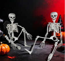 Halloween 3 FT Life Size Posable Skeleton Full Body Joints Outdoor Yard Decor picture