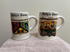 DUFFY'S TAVERN TWO VINTAGE BEER MUGS STEINS - 1948-1949 CBS RADIO SHOW picture