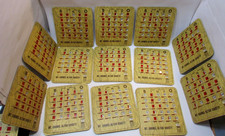 13 Vintage 1950s Bingo Cards USA Mt Carmel ND Church Altar Society North Dakota picture