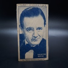 1949 Turf Celebrities Radio Stars #17 Naunton Wayne Rare Tobacco Cigarette Card picture