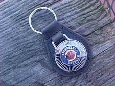 PACKARD APPROVED SERVICE CHROME LEATHER KEY FOB NOS Hi-QUALITY CLASSY KEY HOLDER picture