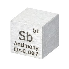 Antimony Cube 10mm Density Cube High Density Element Cube Unique Metal Cube picture