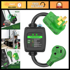 RVGUARD Surge Protector 50 Amp to 30 Amp RV Adapter Cord picture