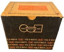 Vintage 1960s Veg-O-Matic Food Preparer Slicer Dicer Original Box Manual Popeil picture