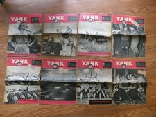 Lot of 8 Vintage WWII 1942-1945 Yank Newspaper Magazines Paper Ephemera Wartime picture