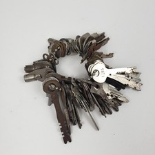 Vintage Antique Key Lot Bulk Skeleton Barrel Flat Steel Steampunk Crafting Mixed picture