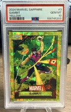 2024 Topps Chrome Marvel Sapphire Gambit Ye llow PSA 10  👀💥 Low Population picture