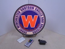 Winchester Old Logo Round LED Display lighted sign lightbox Wall Hanging picture