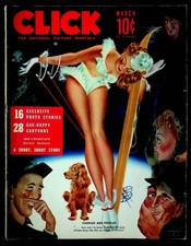 Click National Picture Monthly Magazine WWII March 1941 Lee Girl Skiing Cover picture