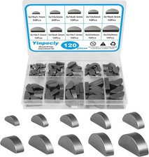 120pcs Woodruff Key Assortment Kit, 10 Sizes Half Moon Keys picture
