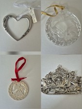 Lenox Mikasa Ganz & Arthur Court Bunnies Variety 4 Holiday Christmas Ornaments picture