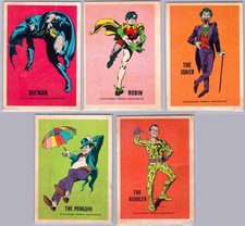 1974 Wonder Bread DC 5-Card Lot Batman Joker Robin Riddler Penguin Vintage picture