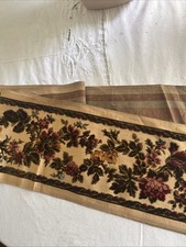 Vintage Antique Victorian Edwardian Chiseled Velvet Boarder Fabric N.O. S. picture