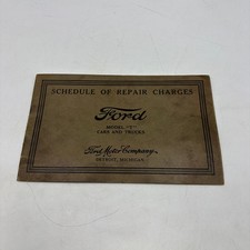 Ford Motor Company Schedule Of Repair Charges  Model T - Circa 1920 picture