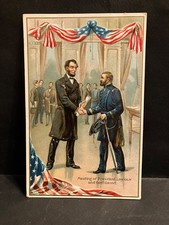 Tucks vintage 1909 postcard President Lincoln Centennial General Grant Embossed picture