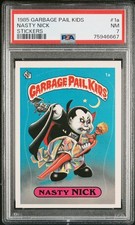 1985 Topps Garbage Pail Kids OS1 Nasty Nick #1a PSA 7 Near-Mint picture