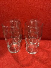 Vintage 50s Anchor Hocking 7712 Clear 12 oz Nonik Tumblers - Set of 4 picture