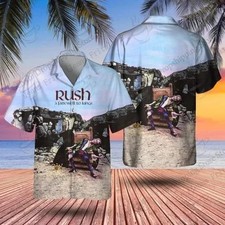 Rush Band Hawaiian Shirt 3D All Over Print Aloha Button Up Summer Gift picture