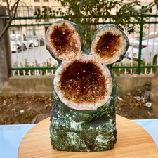 7.14LB Large Natural citrine geode cave crystal specimen energy Healing ﻿Mickey picture