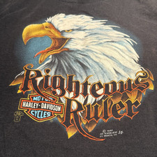 3d emblem Harley-Davidson Hempstead NY 1987 Black T-Shirt S picture