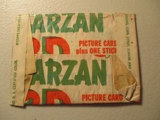 ORIGINAL 1950S SEALED/UNOPENED CARD PACK 3D CARD TARZAN TOPPS CARD CO. picture