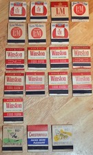 Lot of 19 Vintage L&M Winston Chesterfield Cigarettes Matchbooks Advertising picture