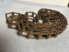 RARE ANTIQUE 1890'S HARD TIRE SAFETY 108 LINK 1' PITCH BICYCLE 7/16 BLOCK CHAIN picture