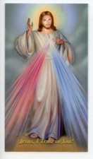 CHAPLET OF THE DIVINE MERCY - Laminated  Holy Cards.  QUANTITY 25 CARDS picture