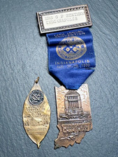 RARE UNITY FOR SERVICE NATIONAL EXCHANGE CLUB 1930 RIBBON PIN & 1922 MEDAL G505 picture