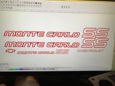 1985-1986 Monte Carlo SS Exterior Vinyl Decals Kit picture