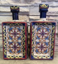 🌵2 Tequila Dos Artes Reserva Especial Agave Extra Anejo Empty Bottle Handmade picture