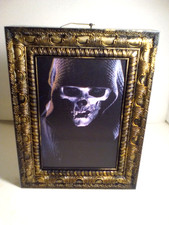 Grim Reaper Talking Lighted Wall Shadow Box Halloween Decoration 12'' x 9 1/2'' picture
