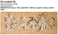 HE LEADETH ME Paper Punch Motto Sampler perforated - ready to frame picture