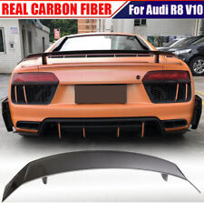 REAL CARBON Rear Trunk Spoiler Boot Wing Fit for Audi R8 V10 Gen 2 Coupe 2016-19 picture