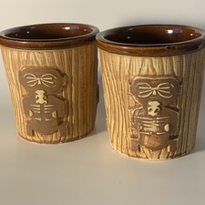 Vintage Harvey’s Lake Tahoe Otagiri Tiki Bucket Mugs, 17.5 Oz, Set Of 2 picture