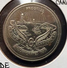 1983 CANADA Yarmouth Nova Scotia Trade Dollar-100th Anniversary-Dominion Textile picture