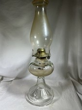 Vintage Oil Lamp Lantern Large Glass Home Decor Antique Complete No Chips picture