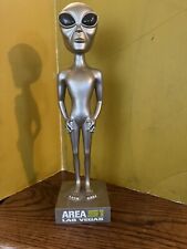 Area 51 Las Vegas Alien UFO Statue 19”  Tall 7 Lbs Silver Rare Roswell picture
