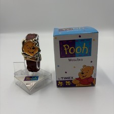 Vintage 1998 Disney Winnie the Pooh Timex T84801 Watch Box Display F4 Gold Tone picture
