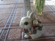 Vintage Fitz & Floyd Classic Bunny Rabbit Sugar Bowl Woodland picture