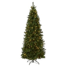 National Tree Company 7.5 ft Pre-Lit Lehigh Valley Pine Slim 7ft 6in, Green picture