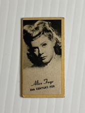 Alice Faye - Movie Star Card - ENGRAV-O-TINTS Peerless Scales Vending - *1947* picture
