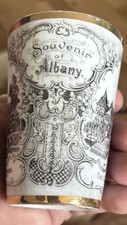 Antique Advertising Souvenir Of Albany  NY Porcelain Cup Robert Burns Austria picture