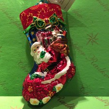 Christopher Radko Winter Blossoms Stocking picture