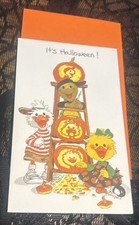 Vintage 1993 Suzy’s Zoo Halloween Greeting Card NOS w/ Envelope picture