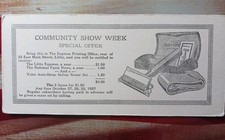 VINTAGE large Ink Blotter 1927 Express Printing Office Lititz PA Valet Razor Pic picture