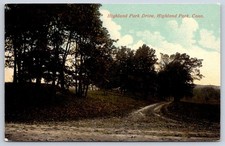 Antique Connecticut Postcard MERIDEN Highland Park Drive 1910s picture