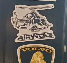 AIRWOLF HELICOPTER 🚁 MAGNET 🧲 WORLDWIDE 🌐 SHIPPING Vintage 1980s picture