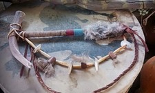 **AWESOME  NATIVE AMERICAN  HAND MADE CEREMONY PERSONAL PIPE  QUALITY HTF** picture